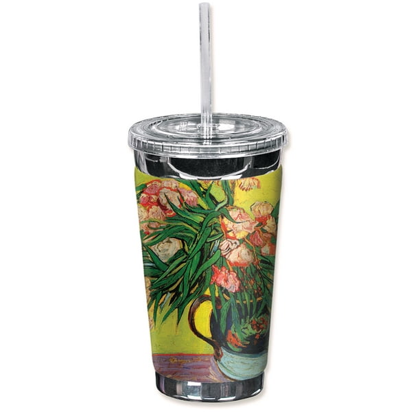 Mugzie brand 16-Ounce To Go Tumbler with Insulated Wetsuit Cover Auvres Van Gogh Mugzie brand 16-Ounce To Go Tumbler with Insulated Wetsuit Cover Auvres Van Gogh
